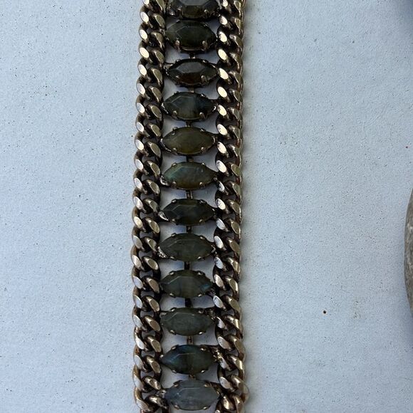 Banana Republic classic stone and gold ladder style bracelet! - Picture 4 of 4